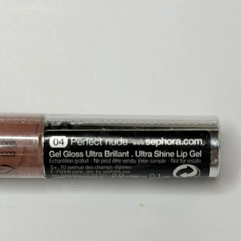 Sephora Ultra Shine Lip Gel Gloss 04 Perfect Nude Travel .1 oz 2.9g Sealed New